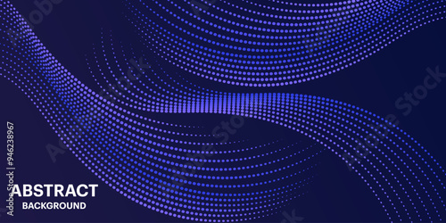 Abstract colored background with futuristic blue wave dots. modern Vector background with dynamic waves. sports poster vector background template. Eps 10