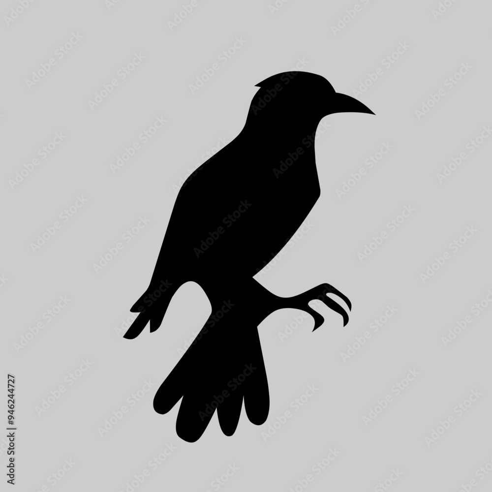 Fototapeta premium silhouette of a crow