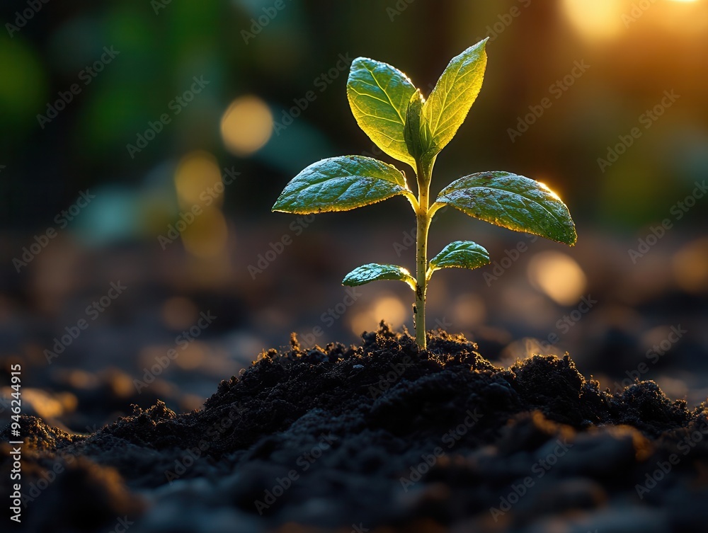 dramatic closeup of single seedling emerging from soil dark background spotlight effect symbolizes hope new beginnings minimalist composition emotive lighting dramatic closeup of single seedling emerging from soil dark background spotlight effect symbolizes hope new beginnings minimalist composition emotive lighting