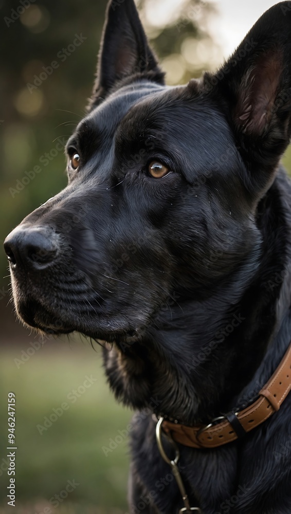 Image of a black-coated German Shepherd-Cane Corso mix Image of a black-coated German Shepherd-Cane Corso mix