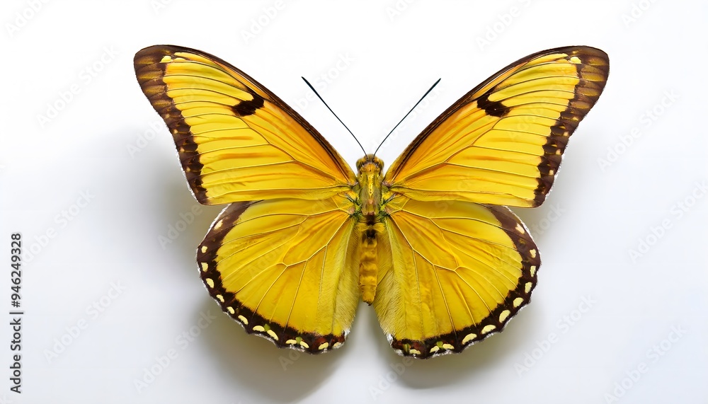 Yellow butterflyon white background Yellow butterflyon white background