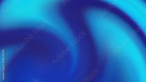 Abstract background Flat style. Freeform blue gradient color background with defocused blur grainy noise effects. Light and dark blue colors copy space text area with rays