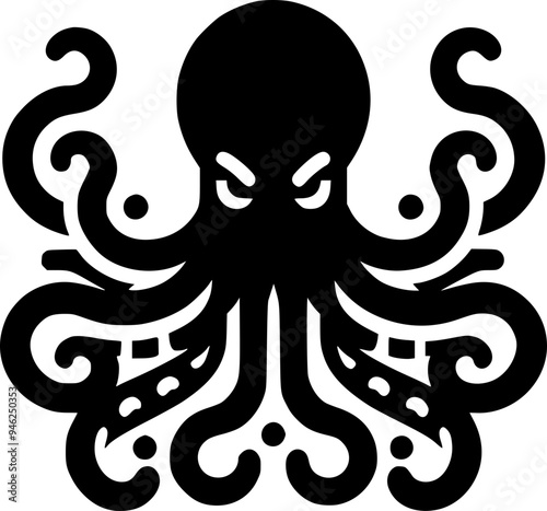 Nautical Octopus Icon for Marine-Themed Designs and Artwork