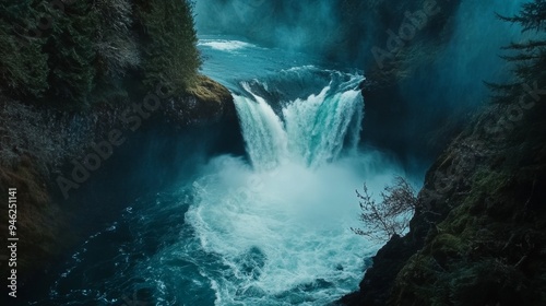 Falls on Oregon's McKenzie River photo