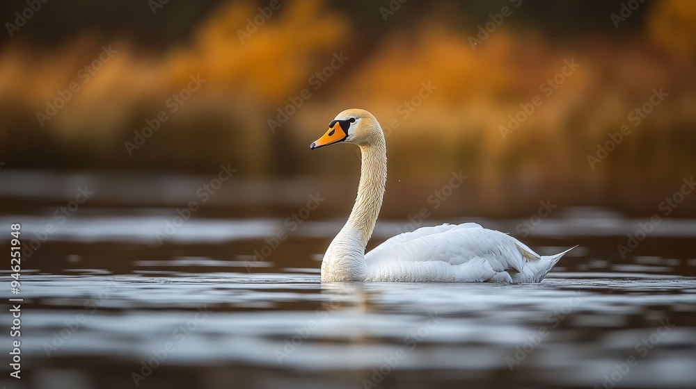 Whooper swan in Mecklenburg, Germany Whooper swan in Mecklenburg, Germany