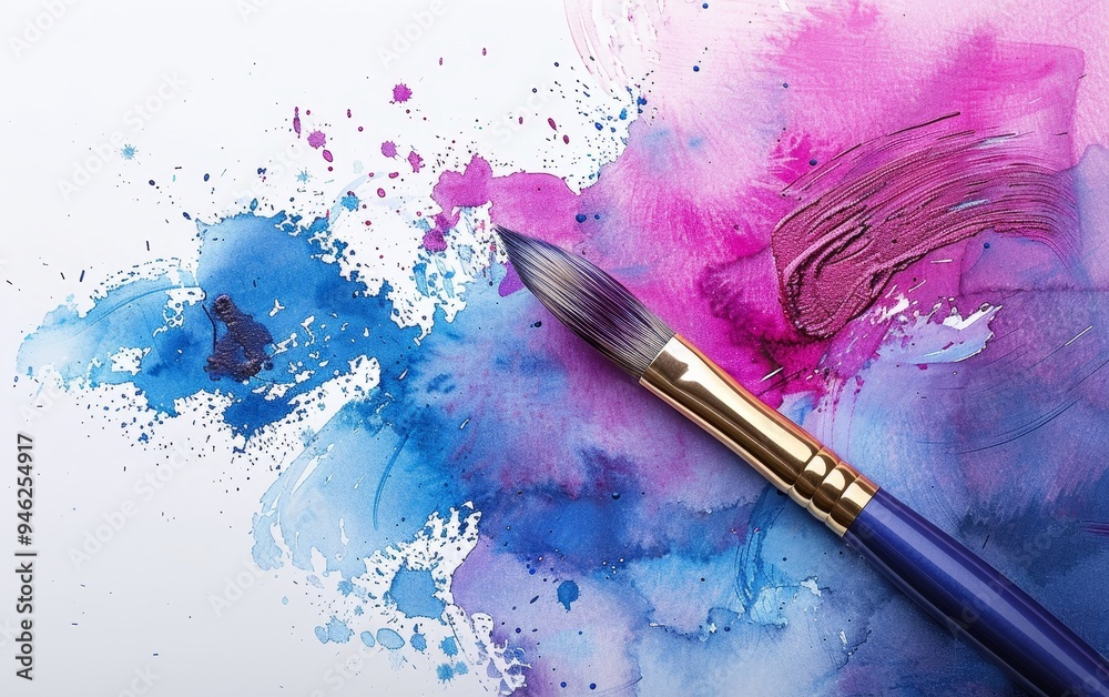 Obraz premium Ink flat design top view calligraphy theme water color vivid