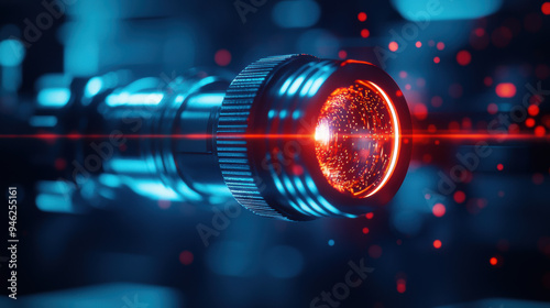 Laser optics technology, focusing on the integration of lasers and lenses for enhanced precision in various applications photo