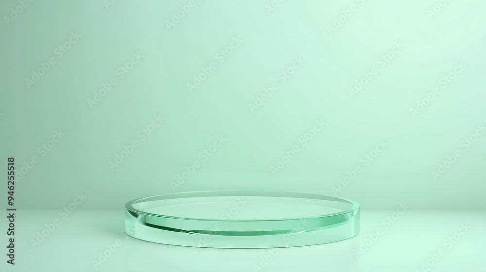 Glass Podium with Circular Display Glass Podium with Circular Display