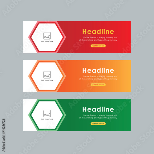 Modern web banner design template 