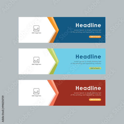 Modern web banner design template 