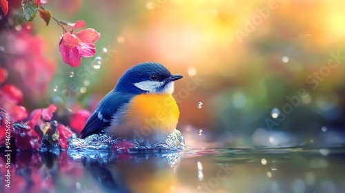 Colorful bird. photo