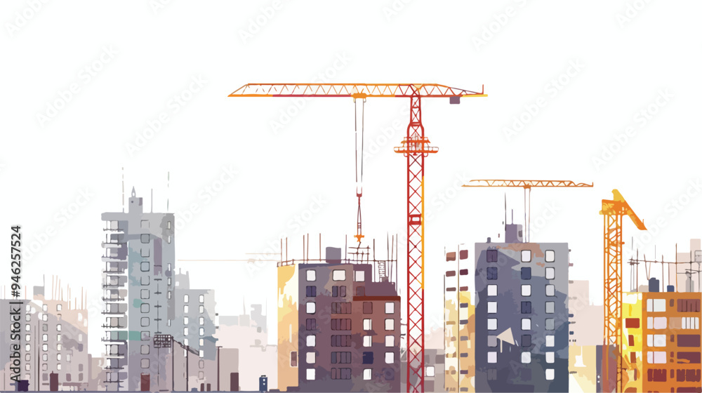 Modern Urban Construction Concept Design Illustration Modern Urban Construction Concept Design Illustration