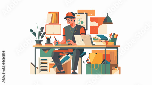 Transforming Hobby into Business: Flat Vector Illustration