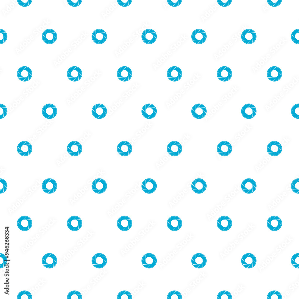 Camera lens icon seamless pattern on white Camera lens icon seamless pattern on white