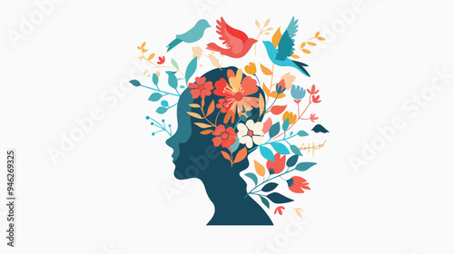 World Mental Health Day Abstract Concept Design for Awareness Campaigns
