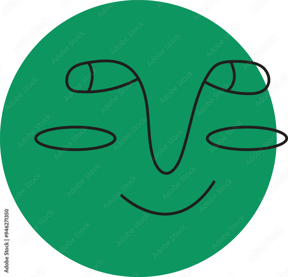 Circle abstract comic Faces with various Emotions Circle abstract comic Faces with various Emotions