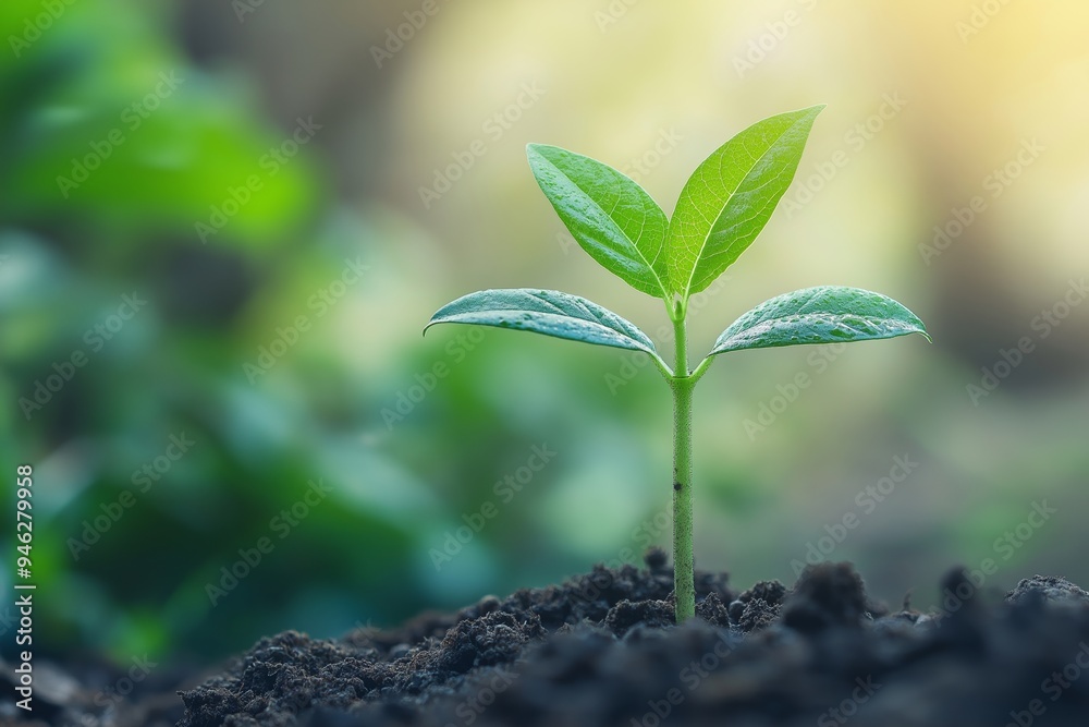 A close-up view of a young green plant sprouting from dark, rich soil, symbolizing new beginnings and growth. A close-up view of a young green plant sprouting from dark, rich soil, symbolizing new beginnings and growth.