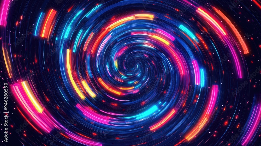 Neon abstract patterns pulsating with energy Neon abstract patterns pulsating with energy