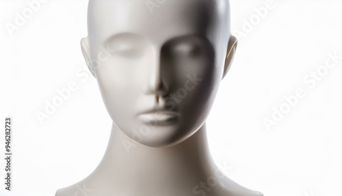 mannequin head isolated on white background