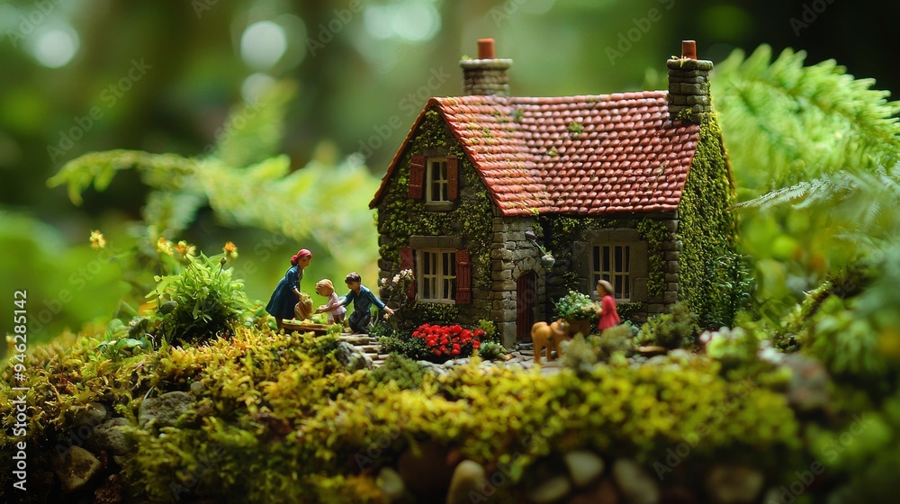 Group photo of a cute miniature house: Stock image Group photo of a cute miniature house: Stock image