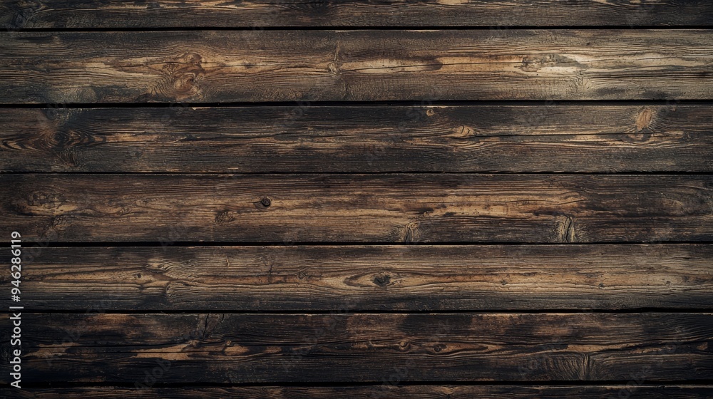 Fototapeta premium Textured retro wood background with space for work and text from above