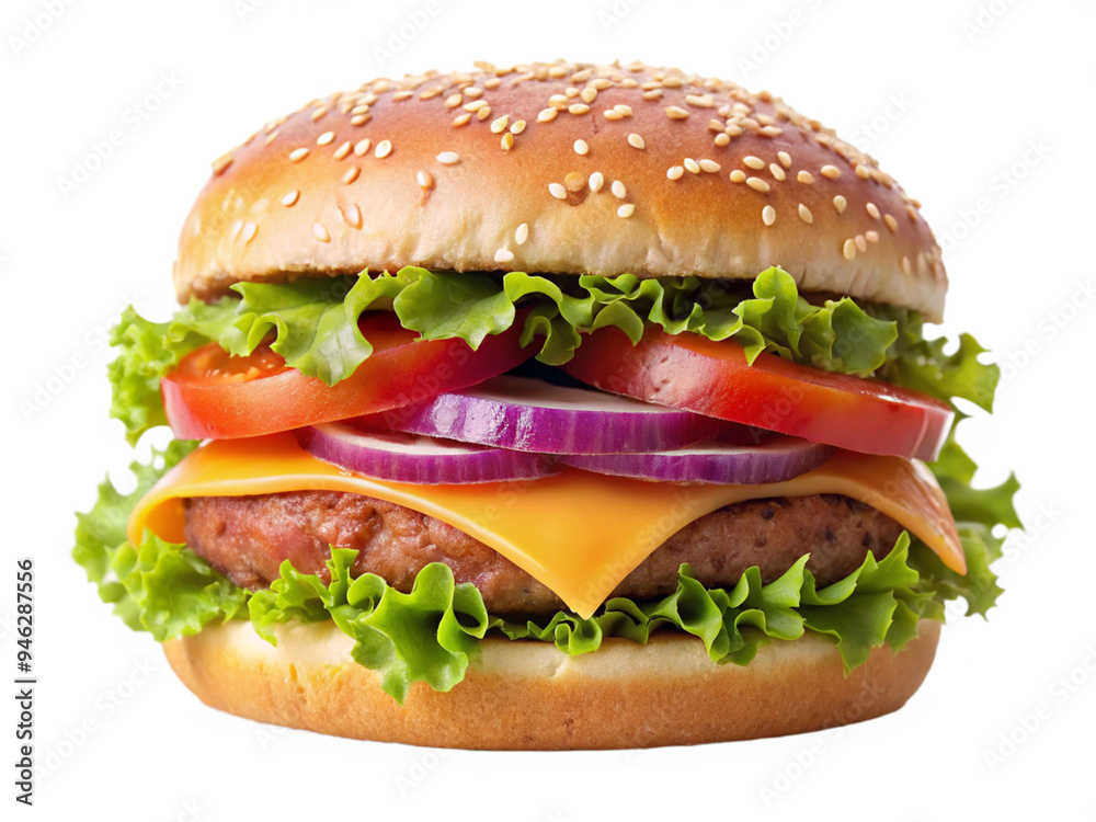 Juicy Burger Illustration Isolated for Graphic Design Juicy Burger Illustration Isolated for Graphic Design