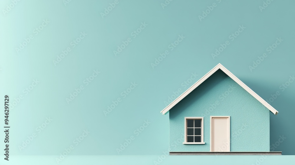 Modern Minimalist Blue House Concept