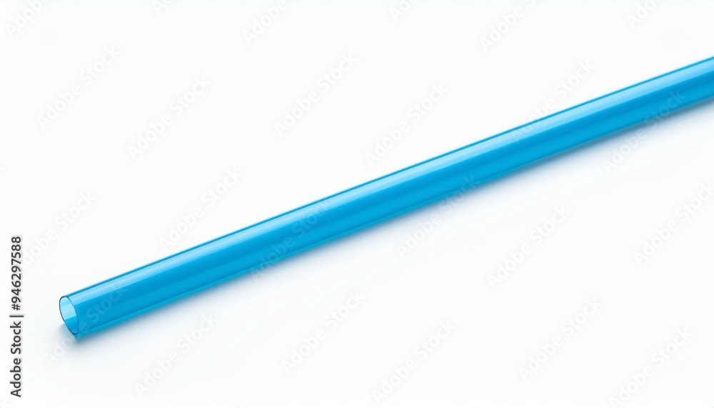 blue drinking straw isolated on white background. blue drinking straw isolated on white background.