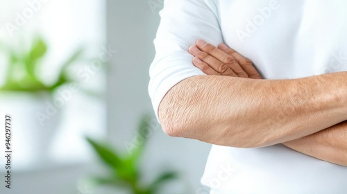 Close-up of rough, scaly skin on the elbow, a common area affected by dermatitis, elbow dermatitis, skin texture