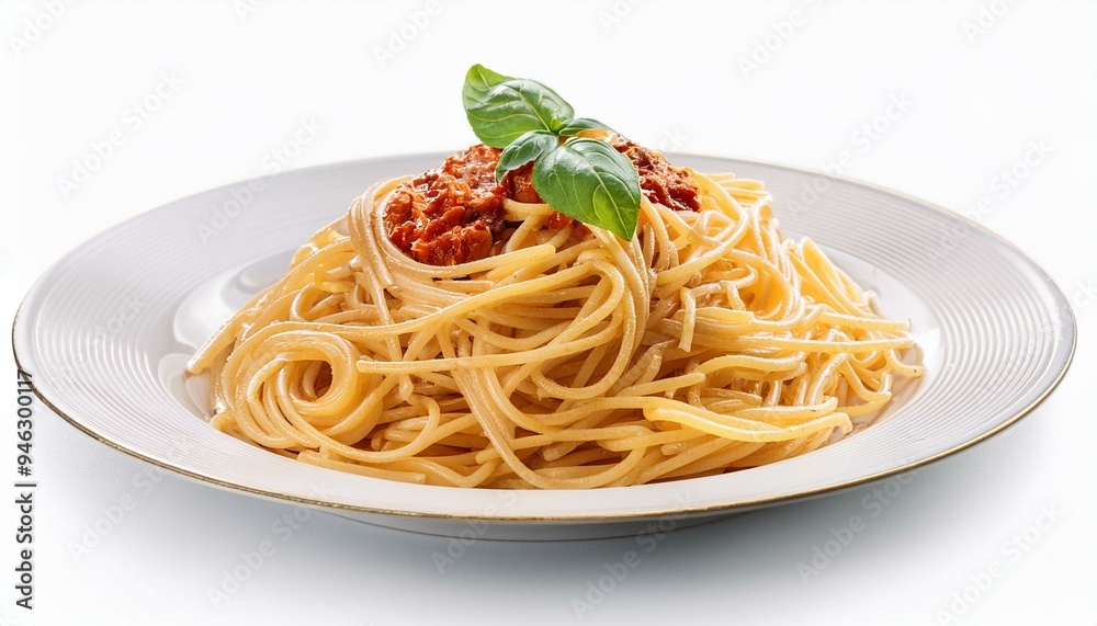 dish of Spaghetti isolated on white background dish of Spaghetti isolated on white background