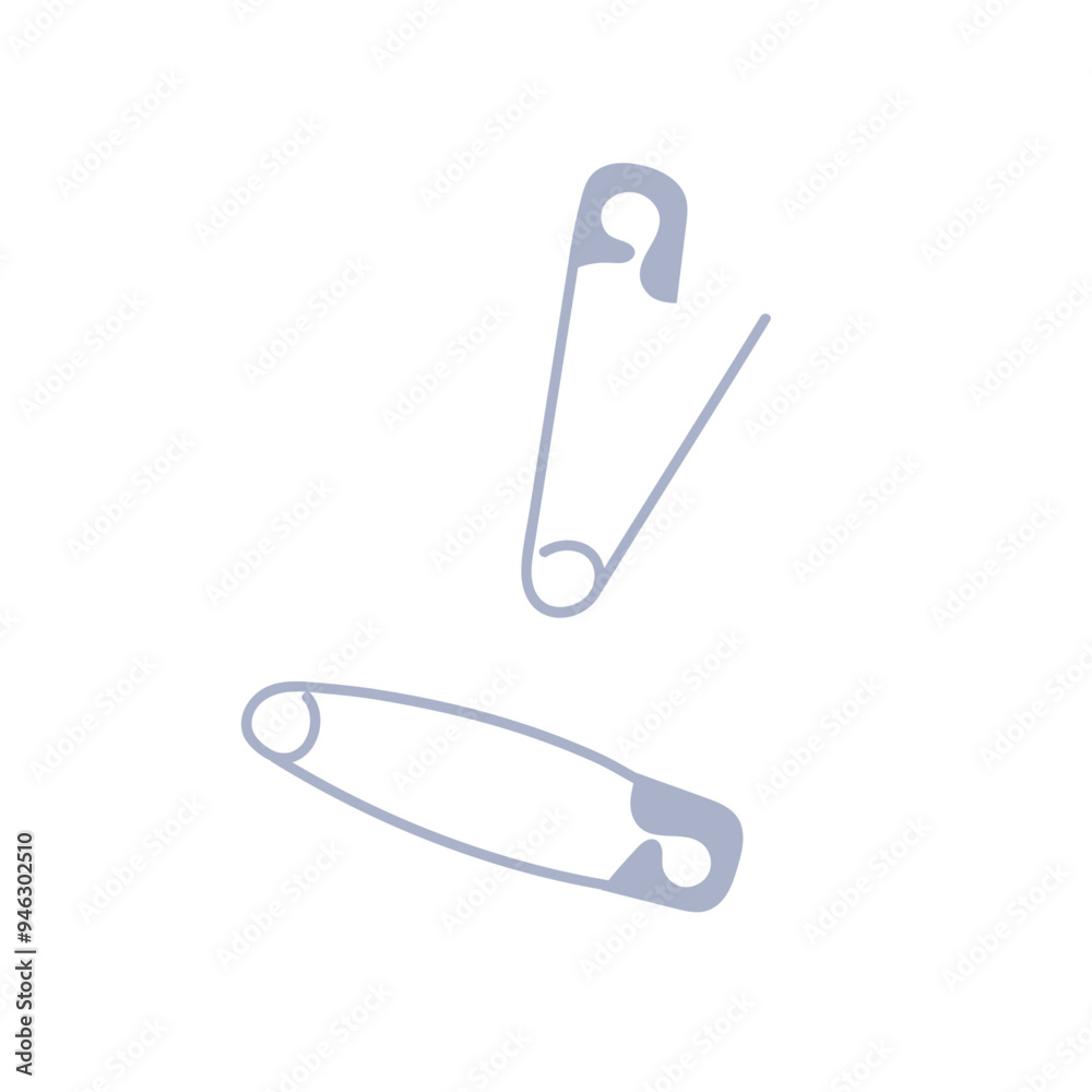 Sewing pins isolated on a white background Sewing pins isolated on a white background
