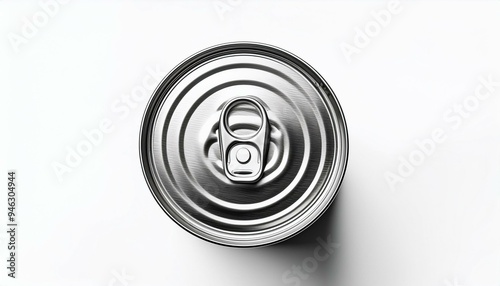 metal can isolated on white background