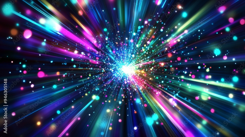 Abstract Colorful Lights and Bokeh Background Abstract Colorful Lights and Bokeh Background
