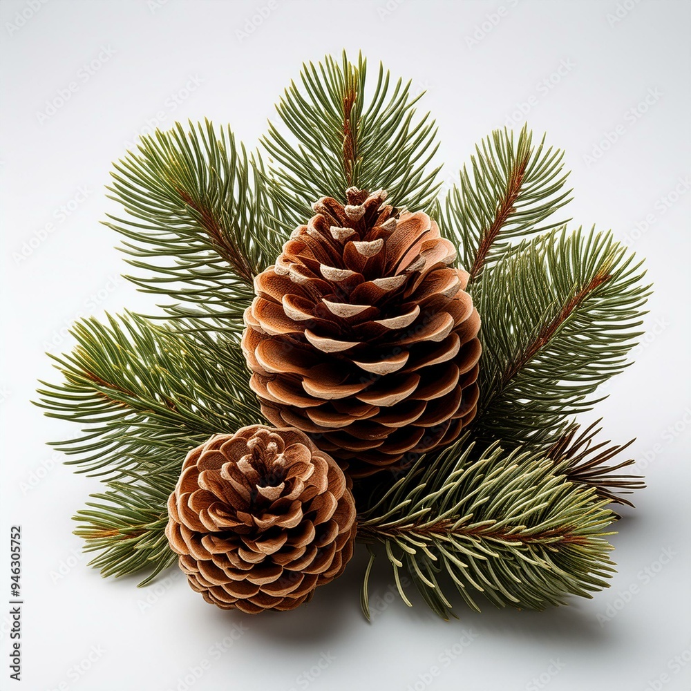 Pine cones isolated on white background Pine cones isolated on white background