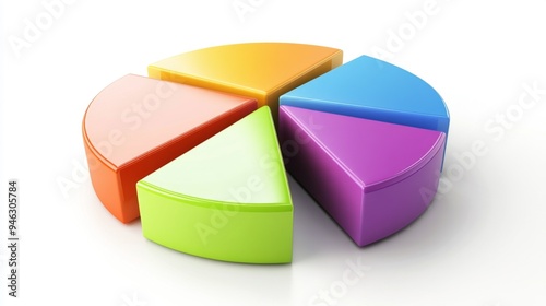 A financial pie chart with a focus on expense categories, featuring distinct color-coded segments and a legend for easy interpretation, on a sleek, white background.