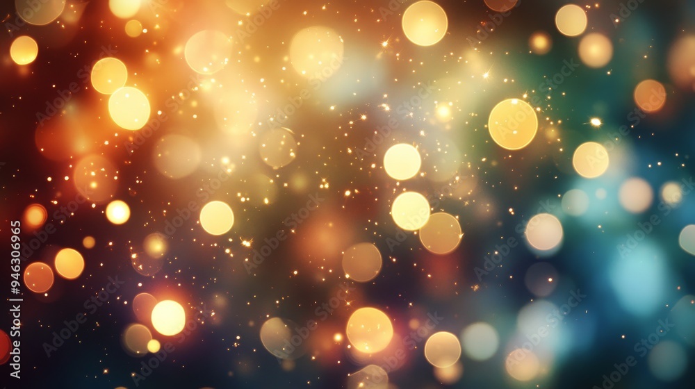 Abstract Golden Bokeh Lights Background Abstract Golden Bokeh Lights Background