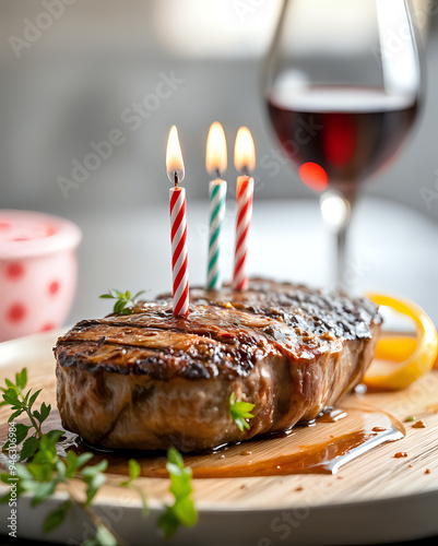 Steak Birthday Cake