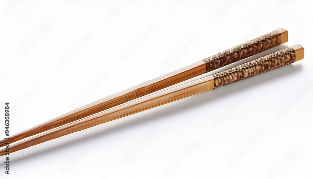 Wooden chopsticks isolated on white background Wooden chopsticks isolated on white background