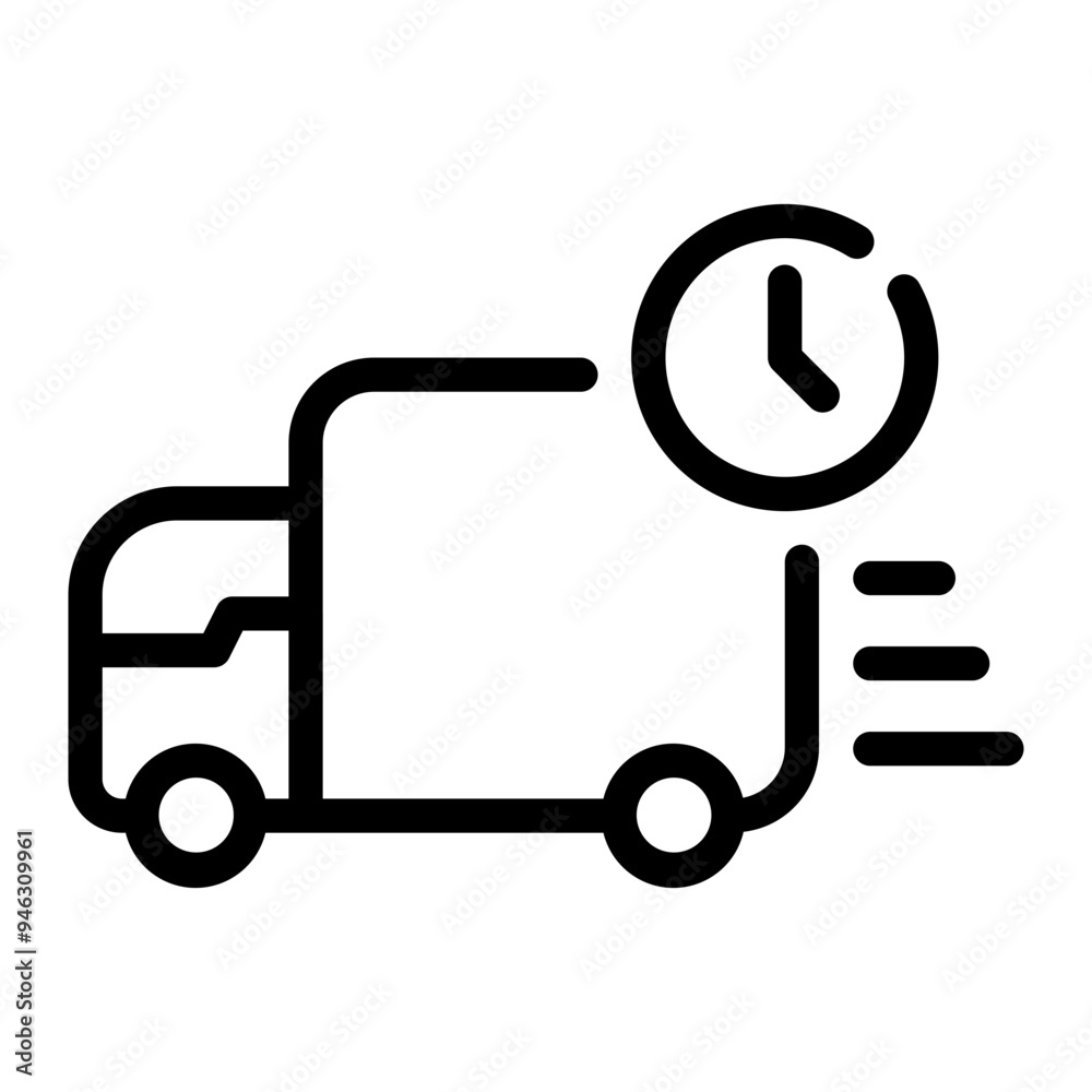fast delivery line icon fast delivery line icon