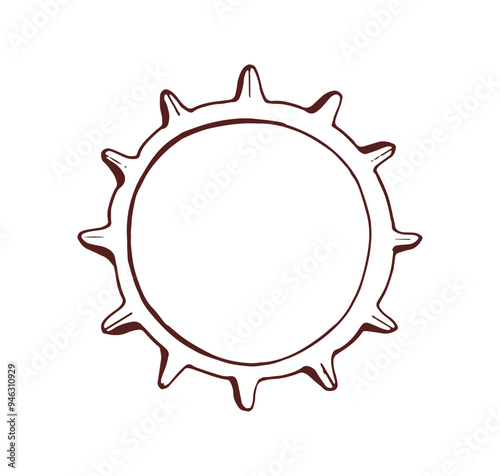 Steampunk vintage cogwheel. Retro gearwheel, circular cog wheel, round gear. ...
