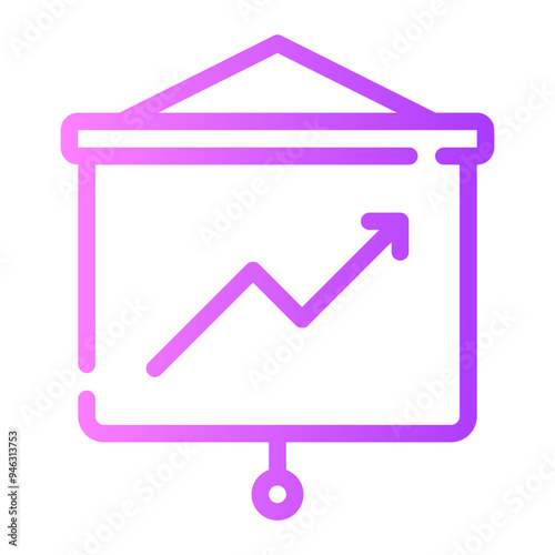 statistics gradient icon