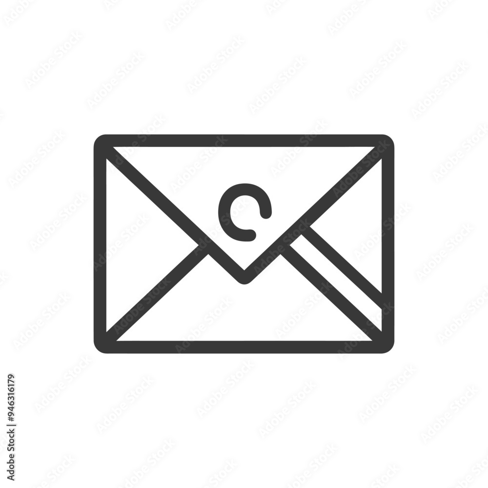 Envelope with Copyright Symbol in Center Envelope with Copyright Symbol in Center