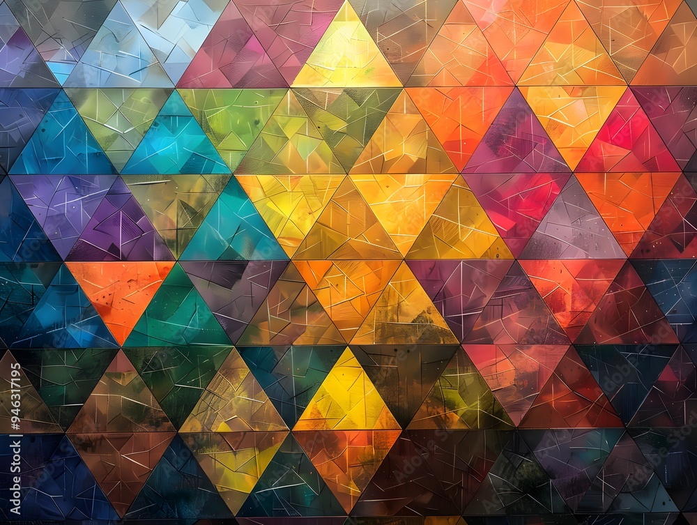 Abstract Geometric Pattern with Vibrant Colors. Abstract Geometric Pattern with Vibrant Colors.