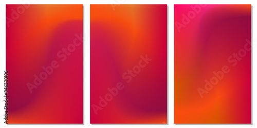Vibrant Brick red gradient combination art empty space background collection