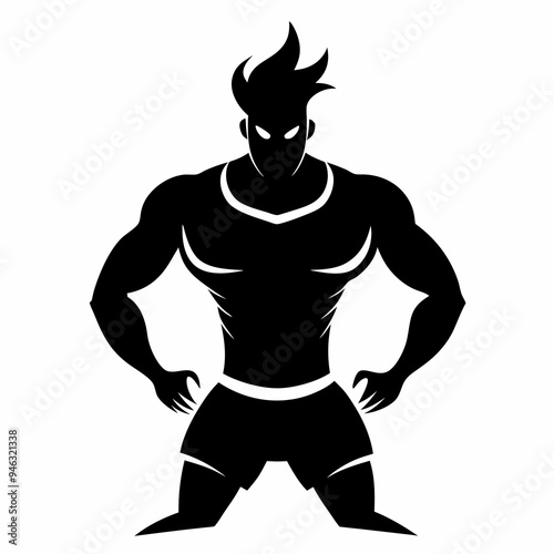 Wallpaper Mural Athletics Black silhouette Torontodigital.ca