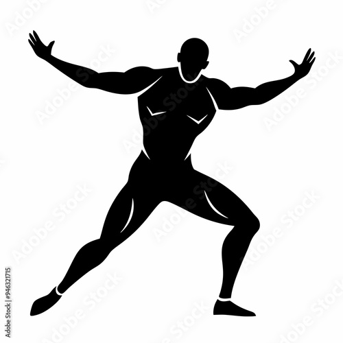 Athletics Black silhouette