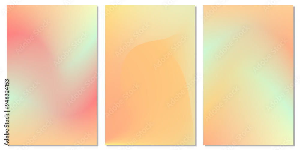 Fototapeta premium Trendy gradient colourful background, spring, summer, gradient collection