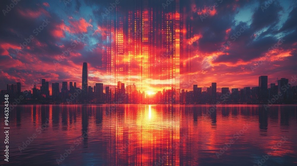 Cityscape with a digital twist Cityscape with a digital twist