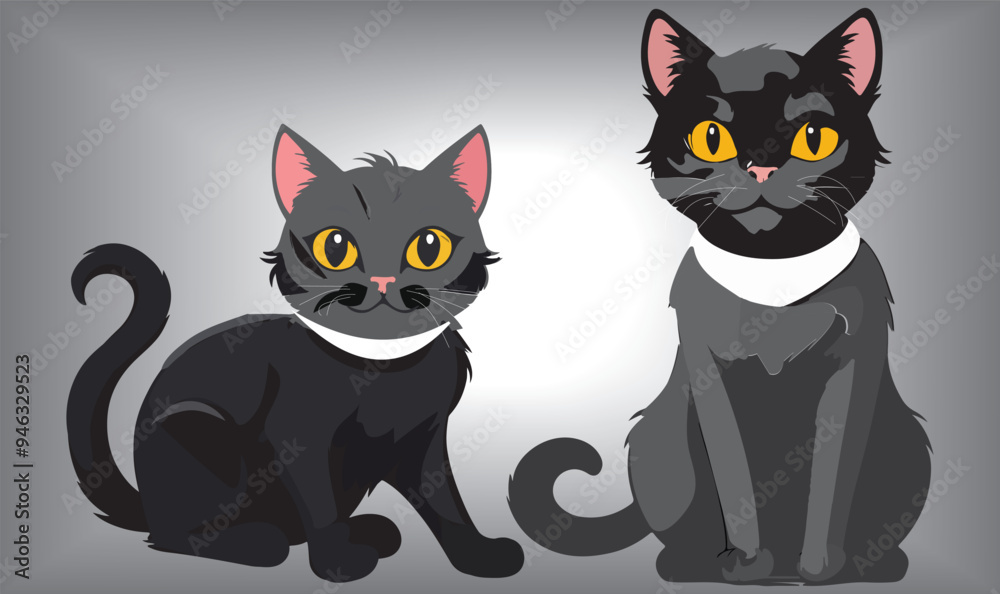 Cat Animal Cartoon Vector Design. Cat Animal Cartoon Vector Design.