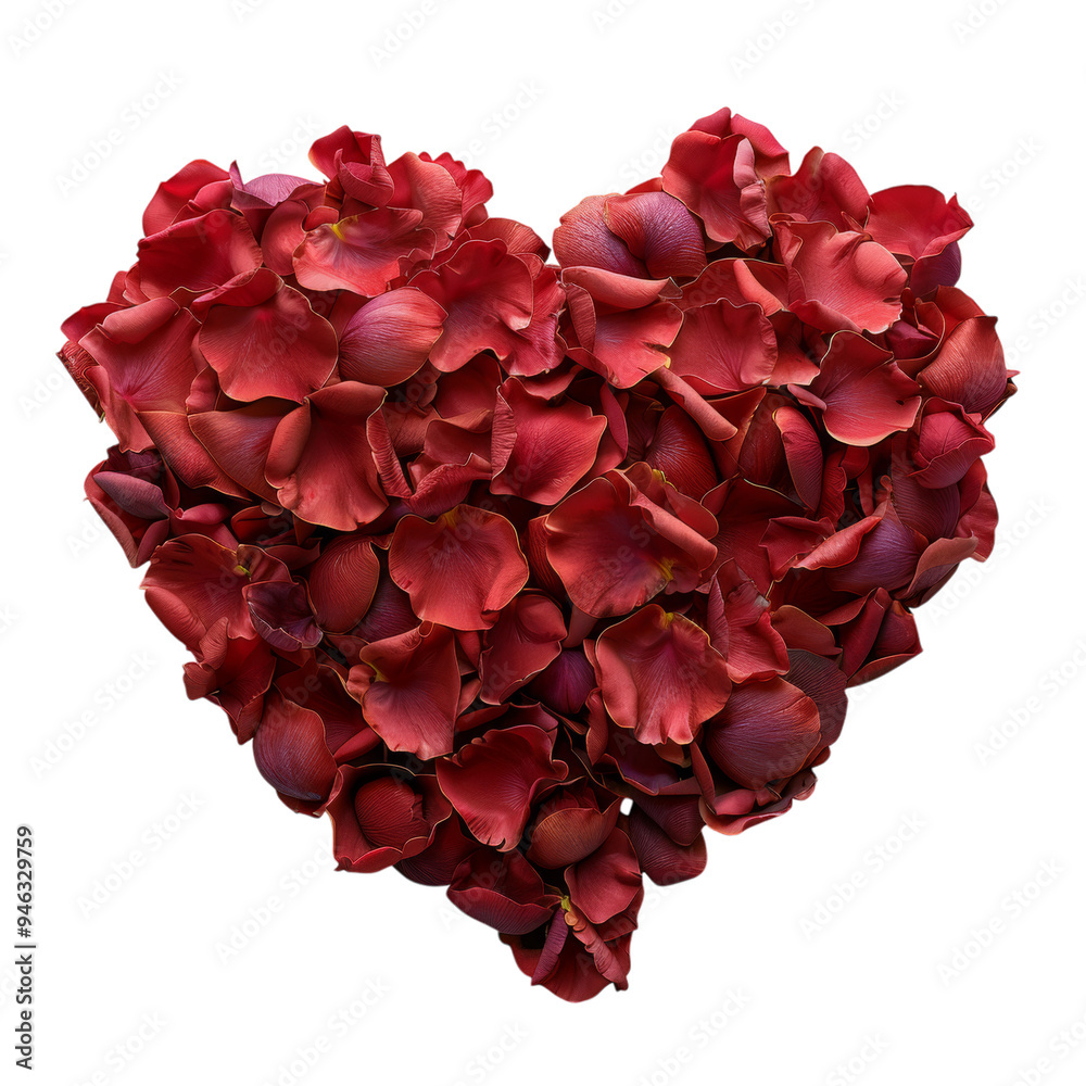 3D heart shaped rose petal 3D heart shaped rose petal